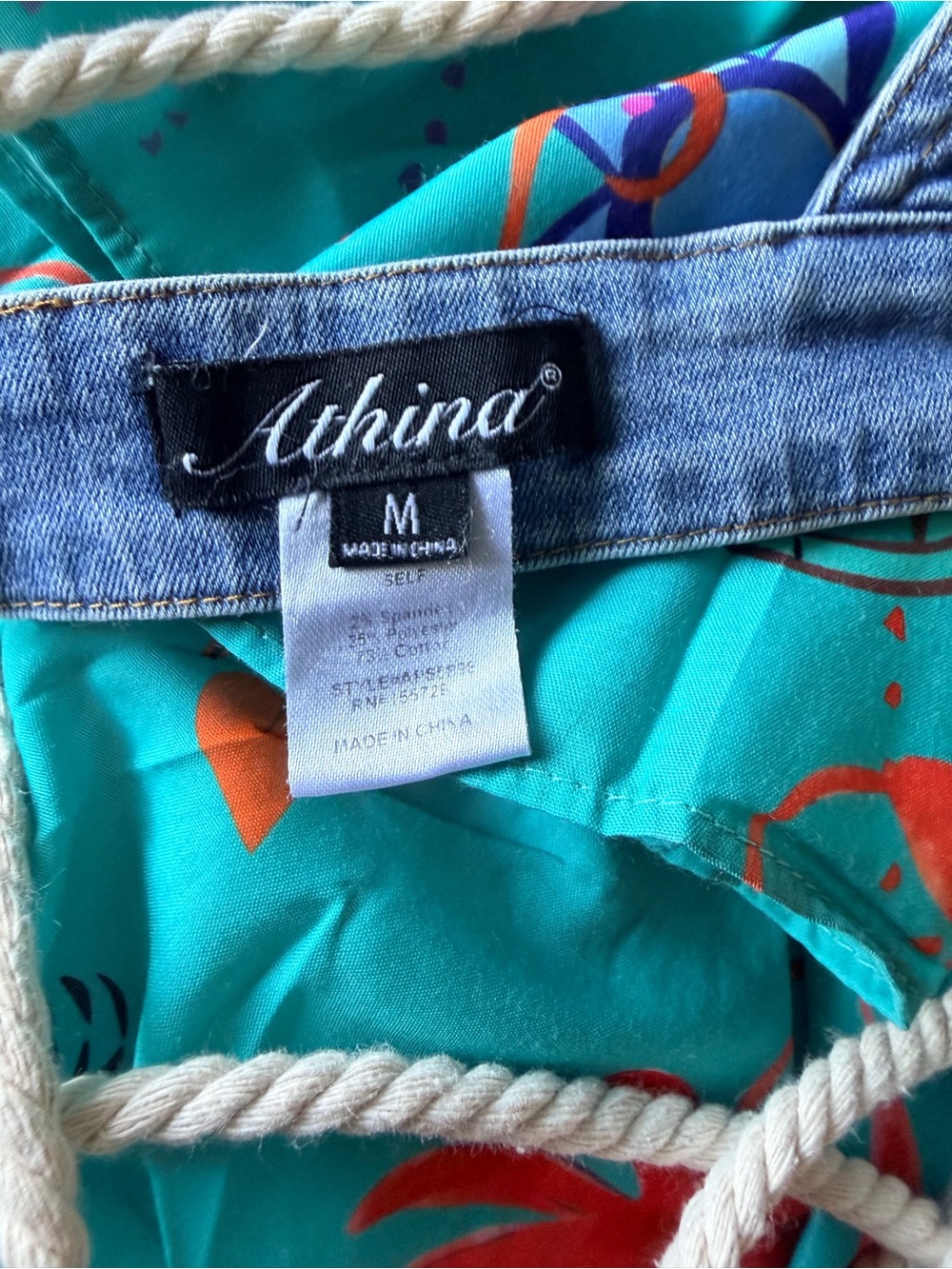 Athina Blue Denim Two-Piece Set NWT - Picture 15 of 16